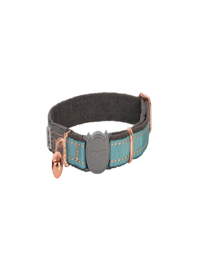 Rogz Urban Cat Safety Collar Small/Medium - Turquoise Moon - Image 1
